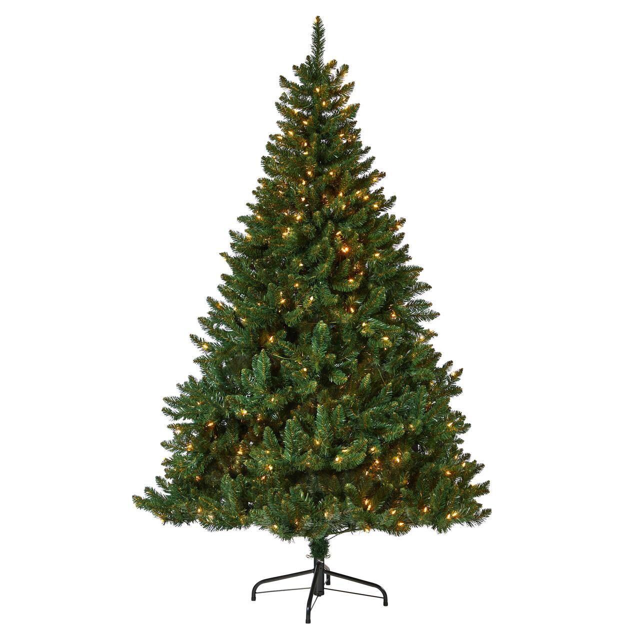 7ft. Pre-Lit Northern Rocky Spruce Artificial Christmas Tree, Clear LED Lights